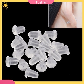 Set 100 nút chặn bông tai bằng nhựa mềm trong suốt