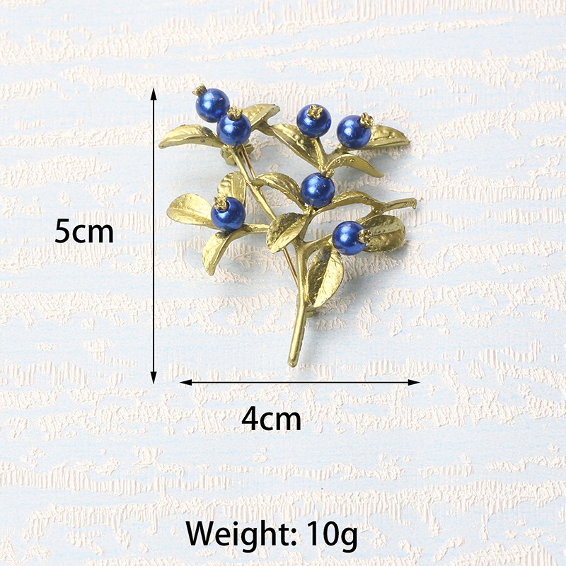 Ghim Cài Áo Hình Dây Leo Hoa Lá Việt Quất/Hoa Anh Đào/Tuyệp Tre Vintage Làm Quà Tặng Cho Nữ