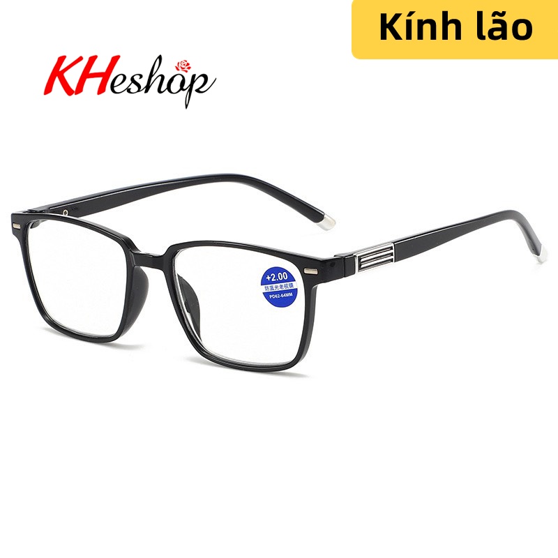Kính lão gọng Hàn Quốc cổ điển có độ phân giải cao tròng vuông mã Y1208