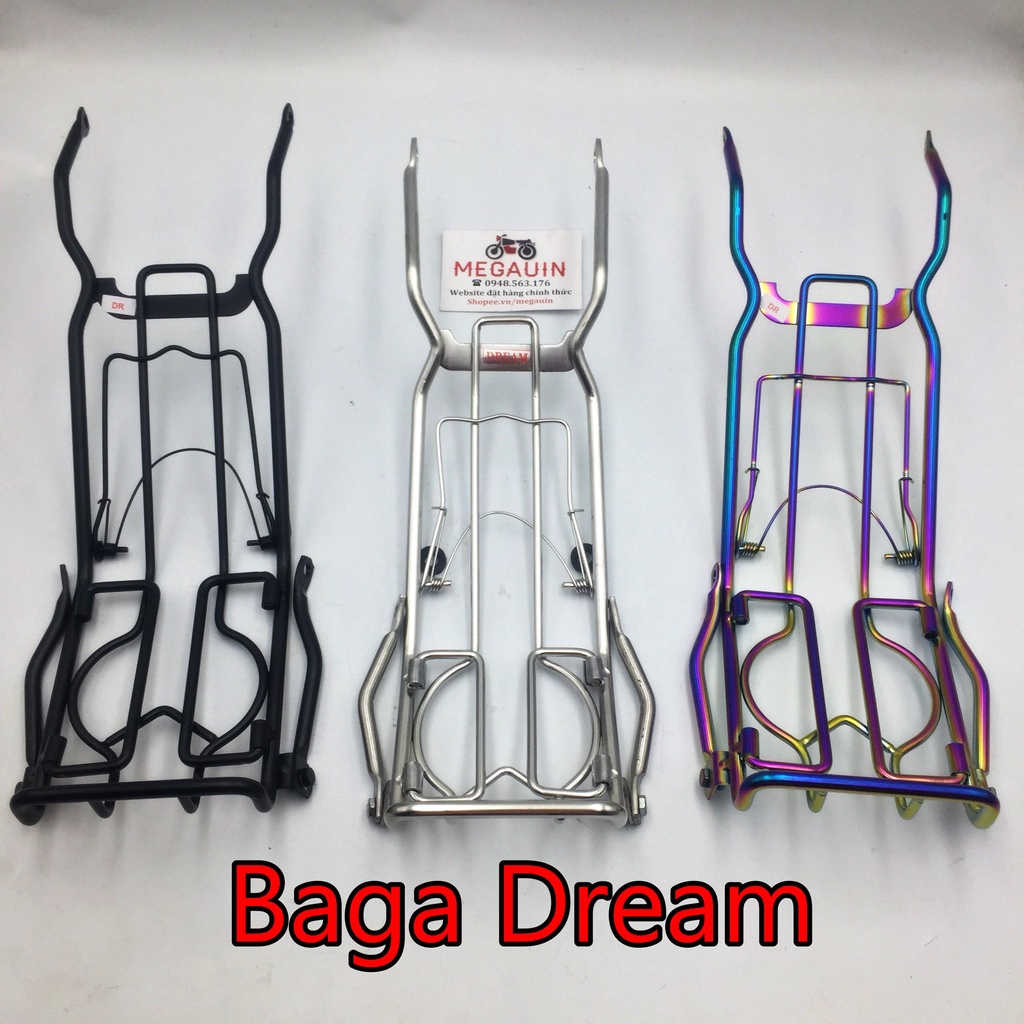 Baga Dream II Thái - Dream Việt 100cc đen, inox trắng, titan 7 màu 10 ly (giá 1 cái)