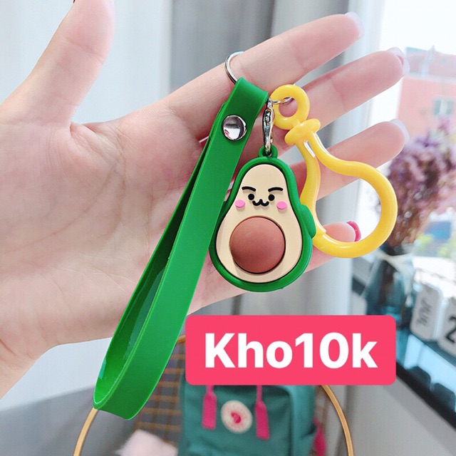 Sỉ 10 móc khoá bơ kèm dây móc hot 69k