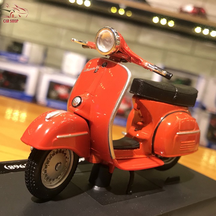 Mô hình xe mô tô Vespa GTR (1968) tỉ lệ 1/18 màu đỏ