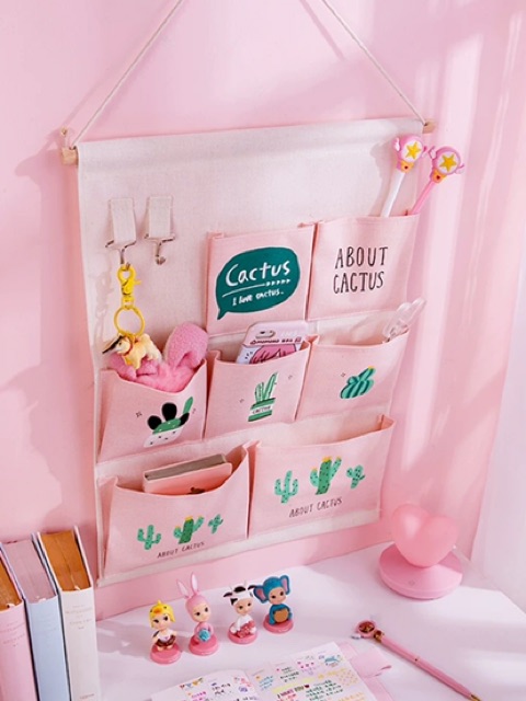 GIỎ- TÚI VẢI ĐỰNG ĐỒ. TẶNG KÈM MÓC DÍNH