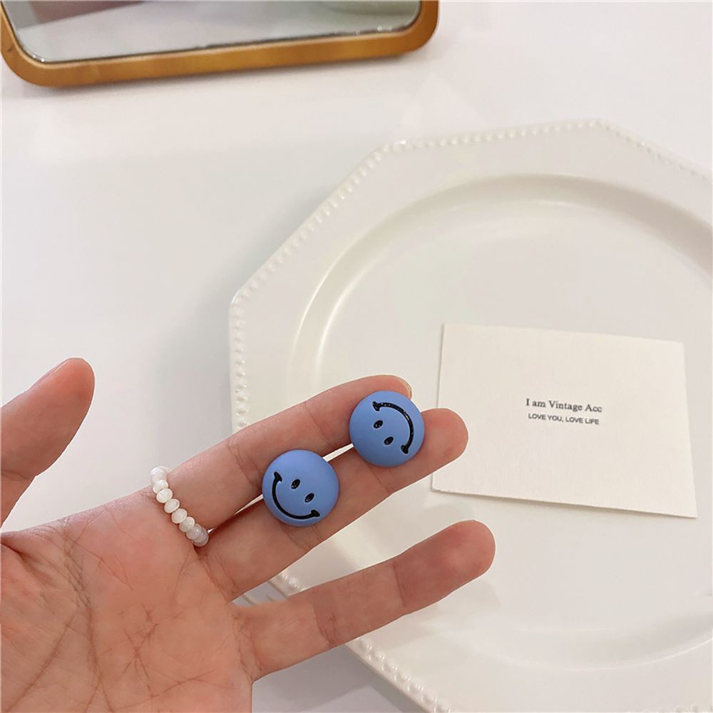 Bông Tai Hình Mặt Cười Nhiều Màu Sắc Thời Trang Hàn Quốc Cho Nữ