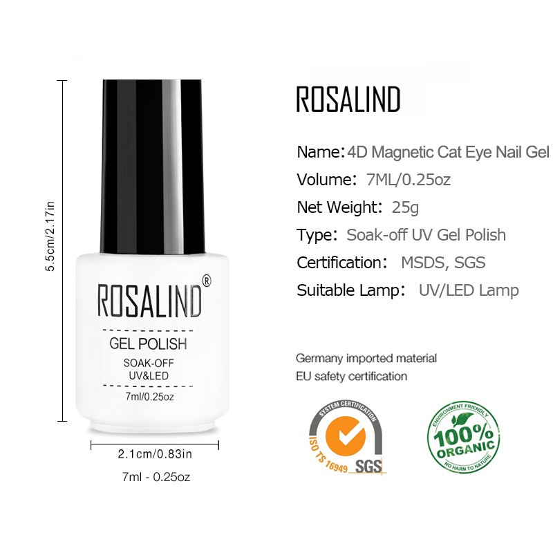 [Hàng mới về] Sơn móng tay dạ quang ROSALIND 7ml lâu trôi