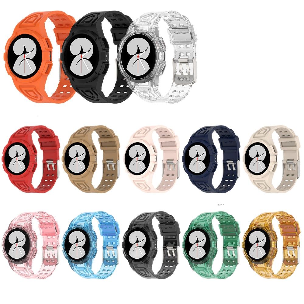 Dây Đeo Thay Thế Bằng Silicone Mềm Trong Suốt Cho Đồng Hồ Samsung Galaxy Watch 4 40mm 44mm