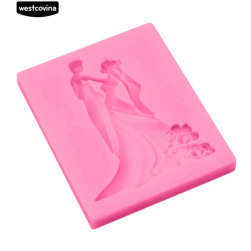 Khuôn Silicon Làm Bánh Tạo Hình Cô Dâu Chú Rể Đẹp Mắt