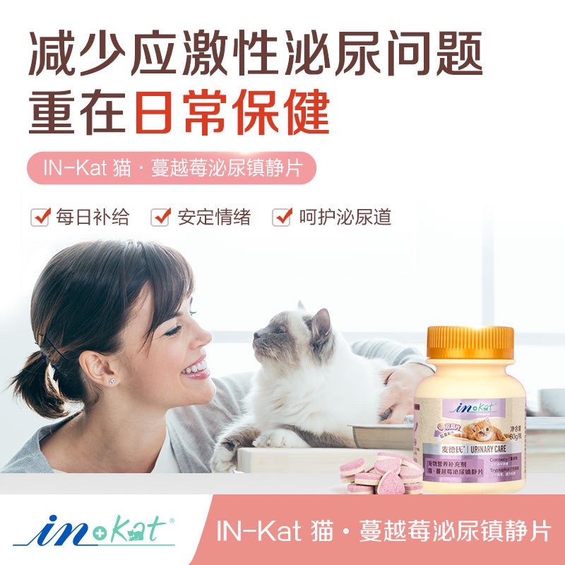 Bổ thận InKat hỗ trợ tiết niệu phòng tránh bệnh thận cho mèo chiết xuất việt quất Surica IN05 (120v)