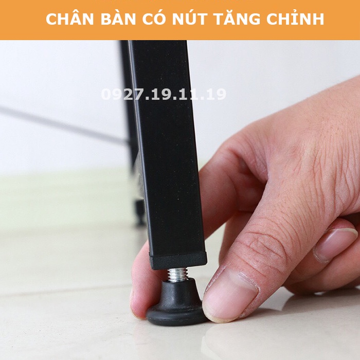 Bàn làm việc học tập kiểu hàn chữ H phối kệ sách đa năng, có 2 thanh giằng sắt ngang rất chắc chắn