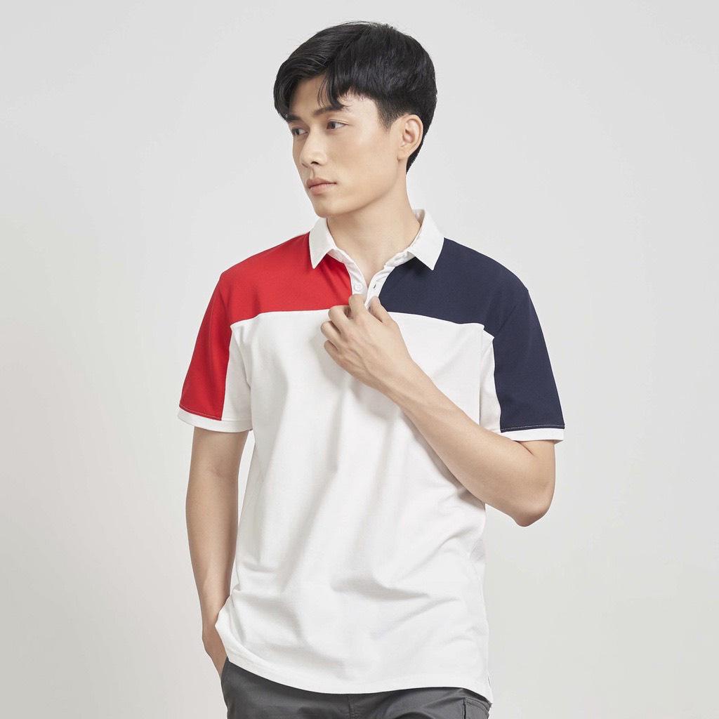 [FreeShip] Áo Thun Polo unisex from rộng Có Cổ Vải Cá Sấu Trơn Trắng Phối màu 4 kiểu GSR 43