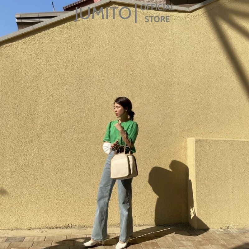 Túi xách nữ đeo chéo cầm tay 2 in 1 The Ally canvas đựng bỉm sữa du lịch tặng kèm ví nhỏ JUMITO T3.009