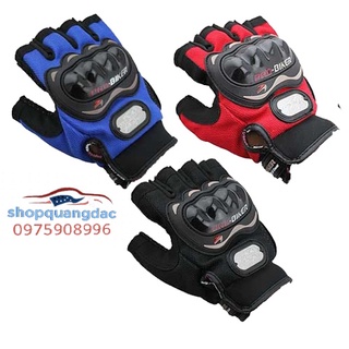 Găng tay probiker cụt ngón có gù nhựa - đi phượt