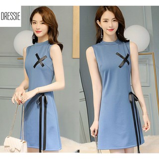 Đầm suông đầm đẹp váy áo đầm DRESSIE thời trang nữ đẹp dạo phố dự tiệc - DX177 (Xanh)