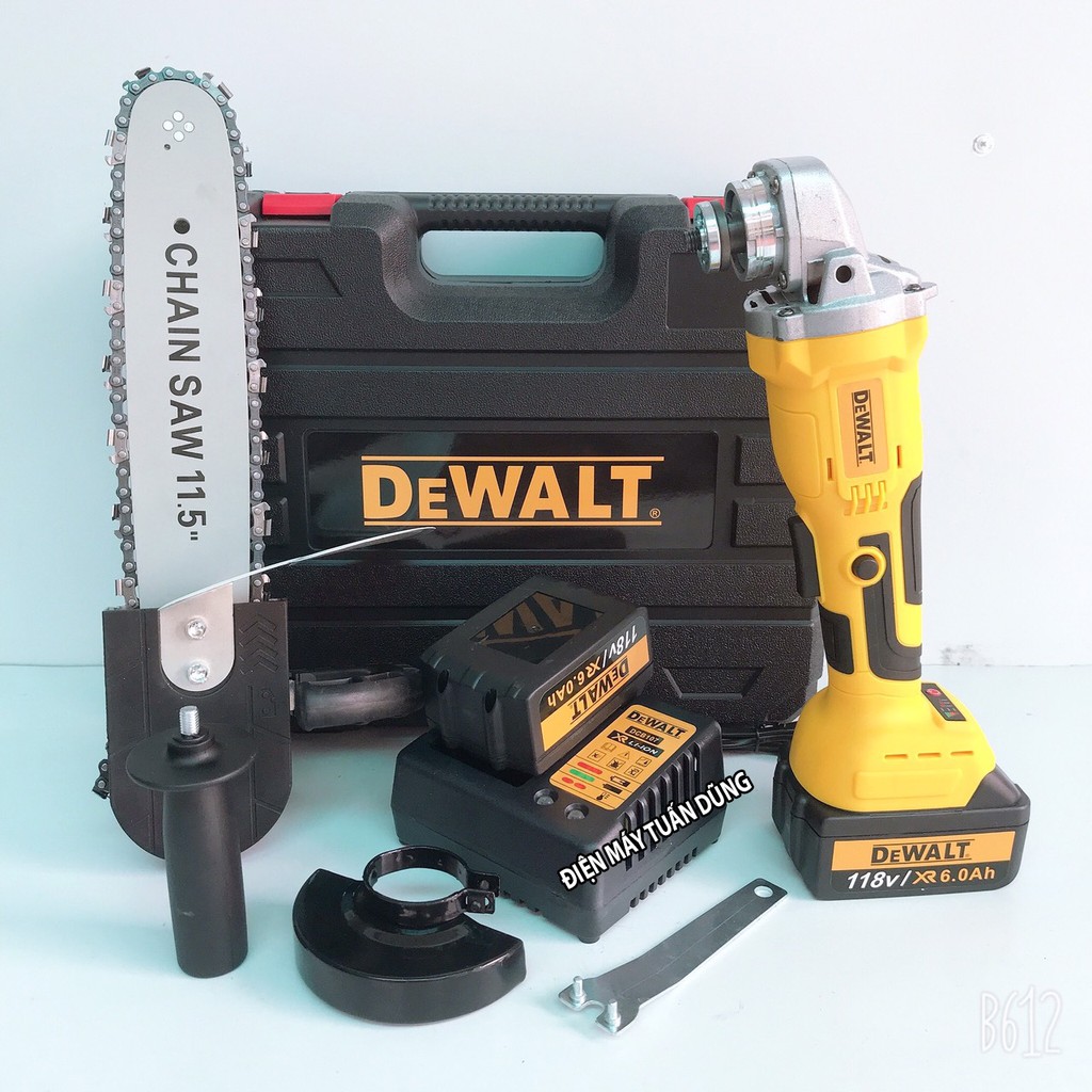 Máy mài dùng pin cầm tay Dewalt 118V Động cơ không chổi than 3 tốc độ Pin trâu 20000Mah máy khỏe Dụng cụ cho thợ dùng