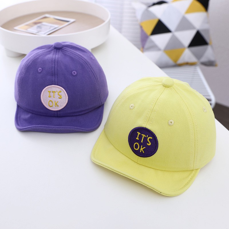Mũ Lưỡi Trai Mềm Thêu Chữ Its Ok Thời Trang Xuân Thu Cho Bé