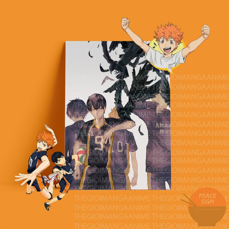 Tấm Postcard giấy 260gsm cao cấp HAIKYUU VUA BÓNG CHUYỀN A5 anime chibi ảnh đẹp nhiều mẫu