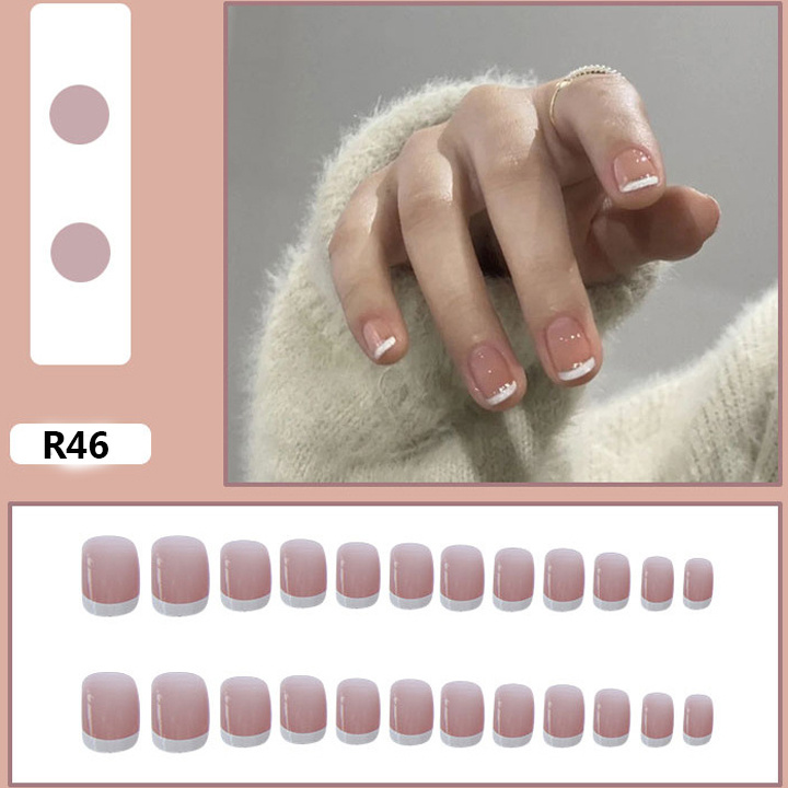 Set 24 móng tay giả thời trang dành cho nữ bộ móng tay giả có sẵn keo (R40-R47)