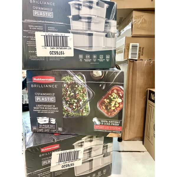 Bộ hộp Rubbermaid brilliance 10 chi tiết - 5 hộp