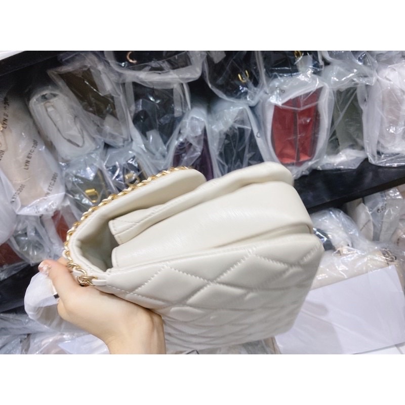 Túi lyn coco tay cầm ô trám MONIKHA M HANDBAGS