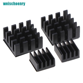 ❤Set 4 Bộ Tản Nhiệt Làm Mát Bằng Nhôm Màu Đen Dành Cho Raspberry Pi 3 / 2 / Rpi