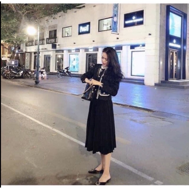 Chân váy dập ly dáng dài siêu hót | BigBuy360 - bigbuy360.vn