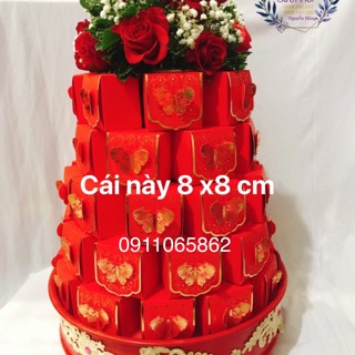 Hộp cánh bướm gấm(combo 100 cái)