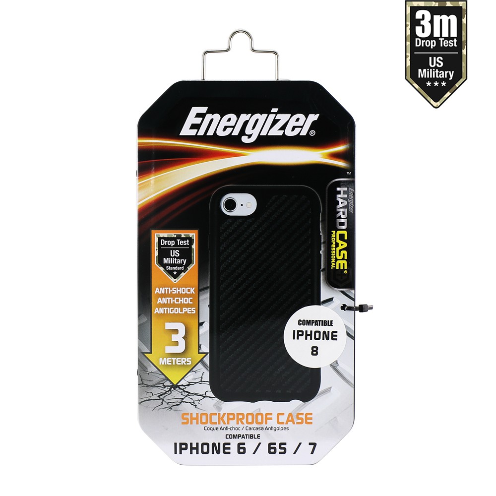 Ốp lưng Energizer carbon chống sốc 3m cho iPhone - ENCOUL3MIP