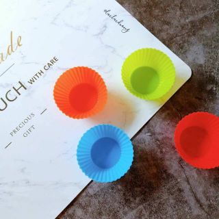 Khuôn silicone cupcake cho bé ăn dặm, tái sử dụng nhiều lần