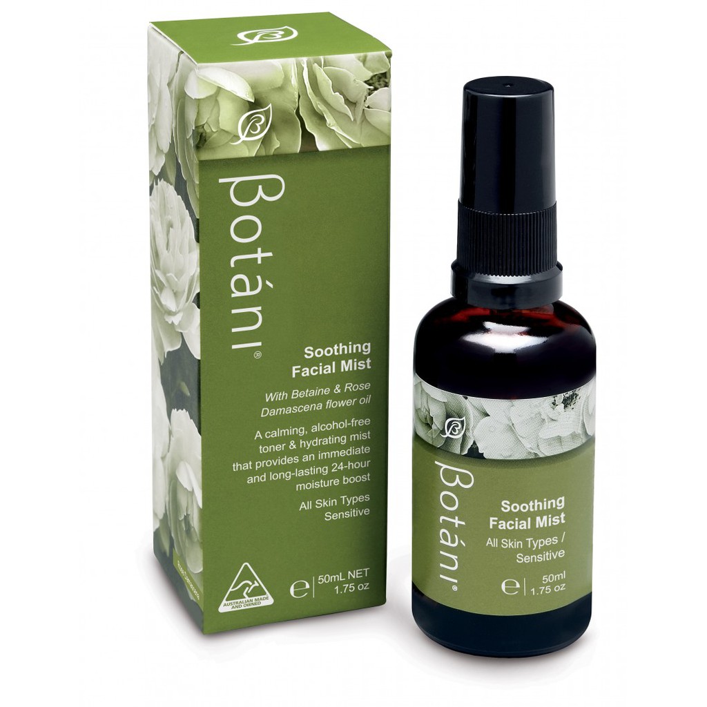 Tinh chất hoa hồng xịt dưỡng và làm mềm da - Soothing Facial Mist Botani (Úc)