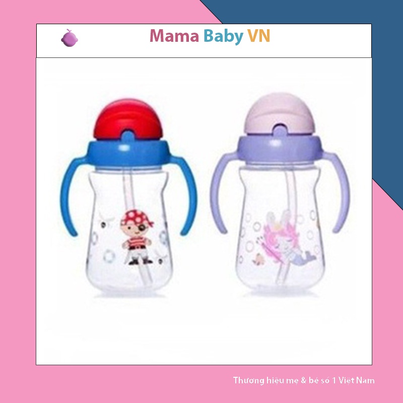 Bình tâp hút nước tập uống cho bé Upass 150ml có ống hút tiện lợi UP0080N Mama Baby VN