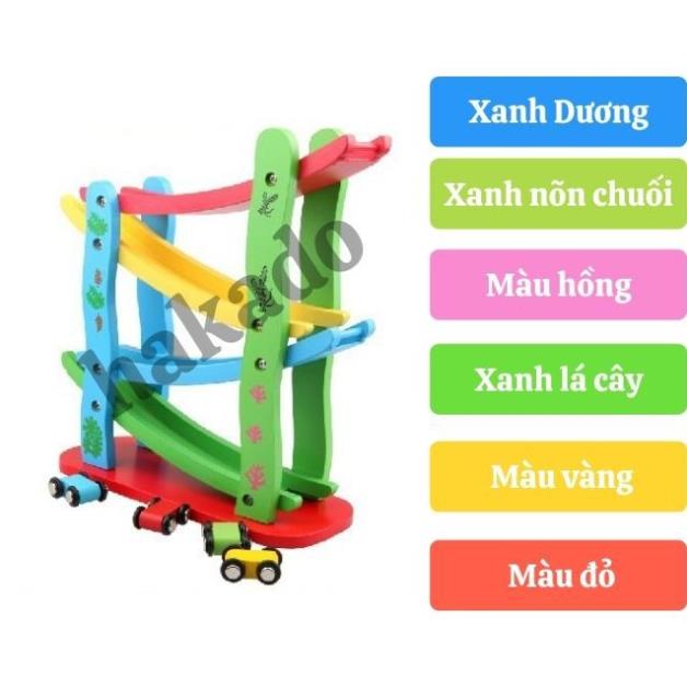 Đồ chơi gỗ cầu trượt ô tô 4 tầng cho bé yêu  (hàng loại 1)