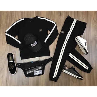 [Free ship] Bộ nỉ nam dolce 2 kẻ sọc siêu hot (có ảnh thật)