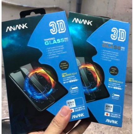 Kính cường lực Anank 3D cho iPhone 11 Pro Max/ 11/ 11 Pro/ XS Max/ XR/ XS/ 7 Plus/ 8 Plus Full màn hình