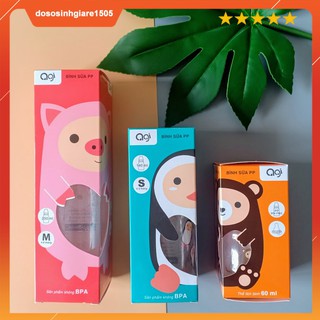 SALE LỖ Bình sữa Agi PP 60ml - 140ml - 250ml (kèm núm vú S, M) cho em bé sơ sinh và trẻ nhỏ