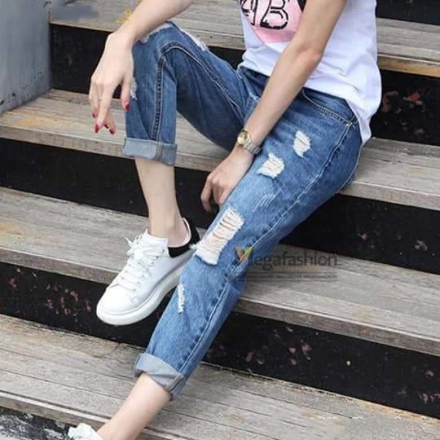 quần bò rách hàng si