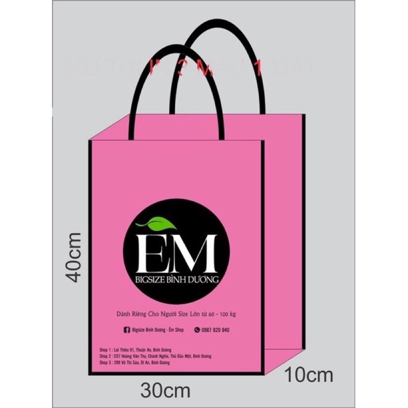 TÚI VẢI KHÔNG DỆT CỠ LỚN 40x30cm