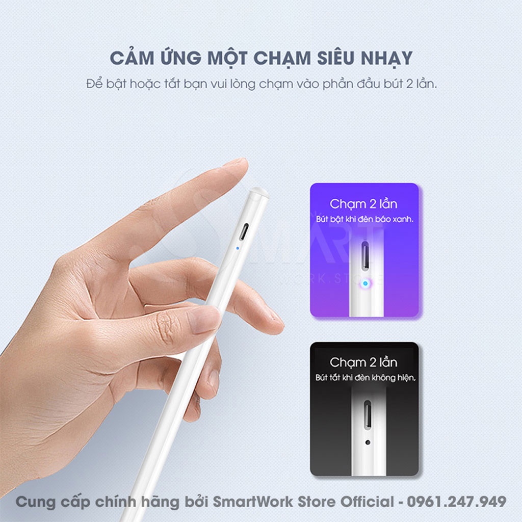 Bút Cảm Ứng Stylus Pencil G3 New 2022 Chuyên Dụng Cho Ipad 2018/ 2021/ 2022 - Chống Chạm Nhầm, Cảm Ứng 1 Chạm Siêu Nhạy