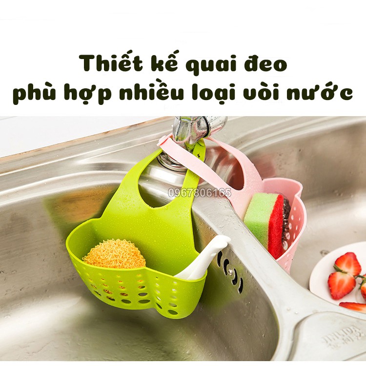 Túi Giỏ Silicon Treo Bồn Rửa Bát – Dụng cụ nhà bếp tiện lợi - M117