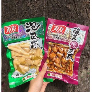 [FREESHIP] Combo 8 gói Chân gà Yuyu 180g 2 vị Muối cay và muối dưa