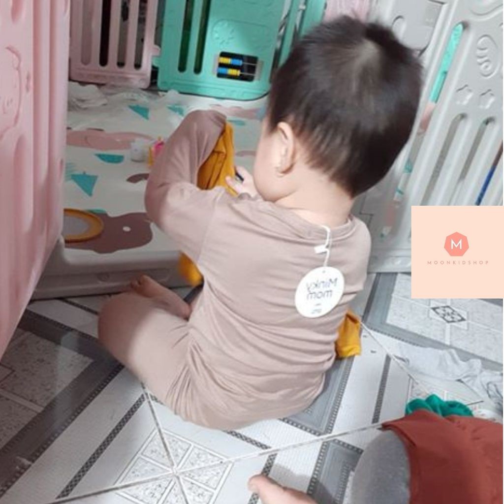 Bộ Thun Lạnh Dài Tay Cho Bé ✨sờ là sướng nhìn là thíc✨ 5 Màu cotton co giãn 4 chiều thấm hút mồ hôi cực tốt