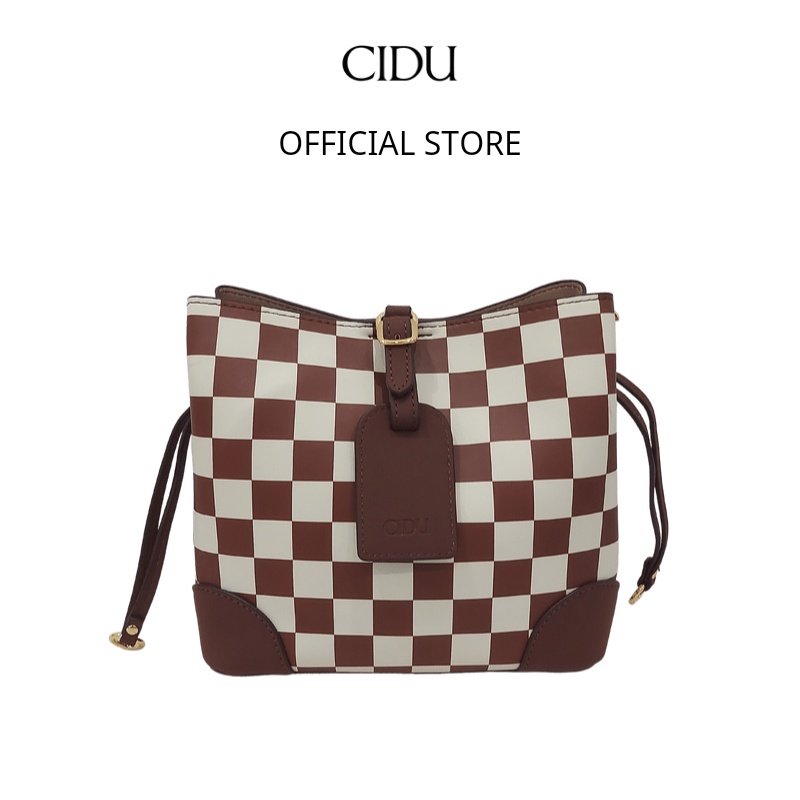 Túi Xách Tay Kết Hợp Đeo Chéo Họa Tiết Ô Bàn Cờ Cidu Cd50