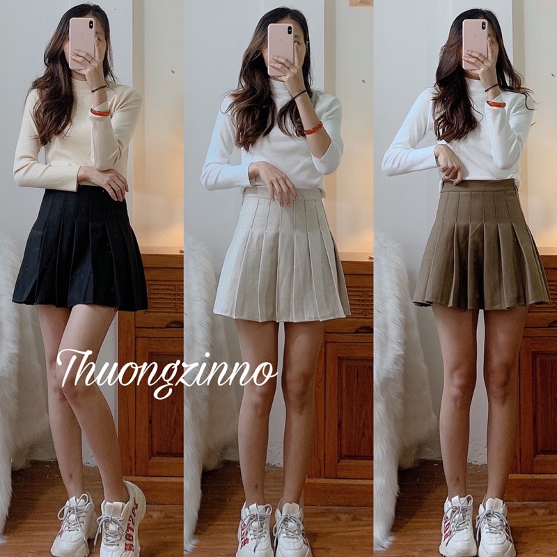 [Hàng Quảng Châu]Chân váy Tenis dạ chất lượng loại đẹp có quần trong