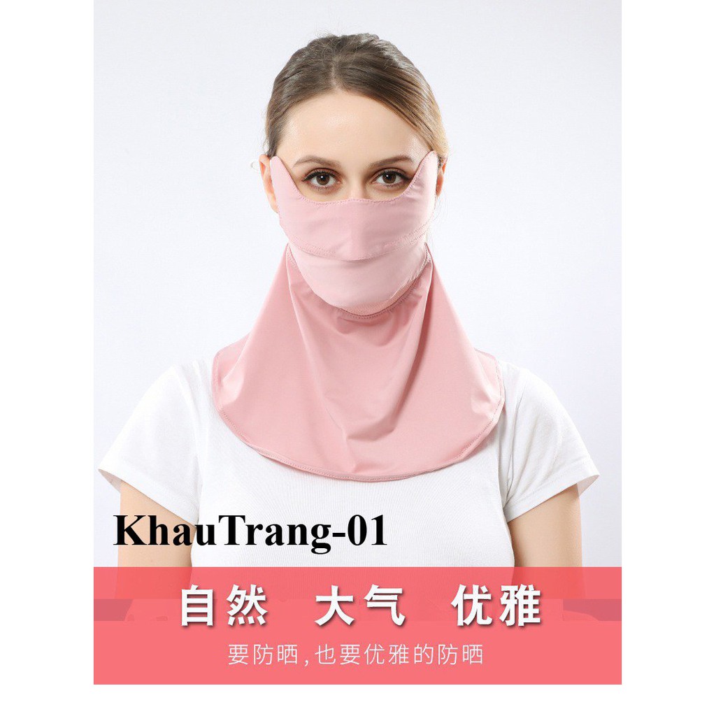 KT01- Xanh,Hồng,Xám Khẩu Trang đi nắng chống tia UV UFP 50+ - Unisex Nam Nữ đều thích hợp