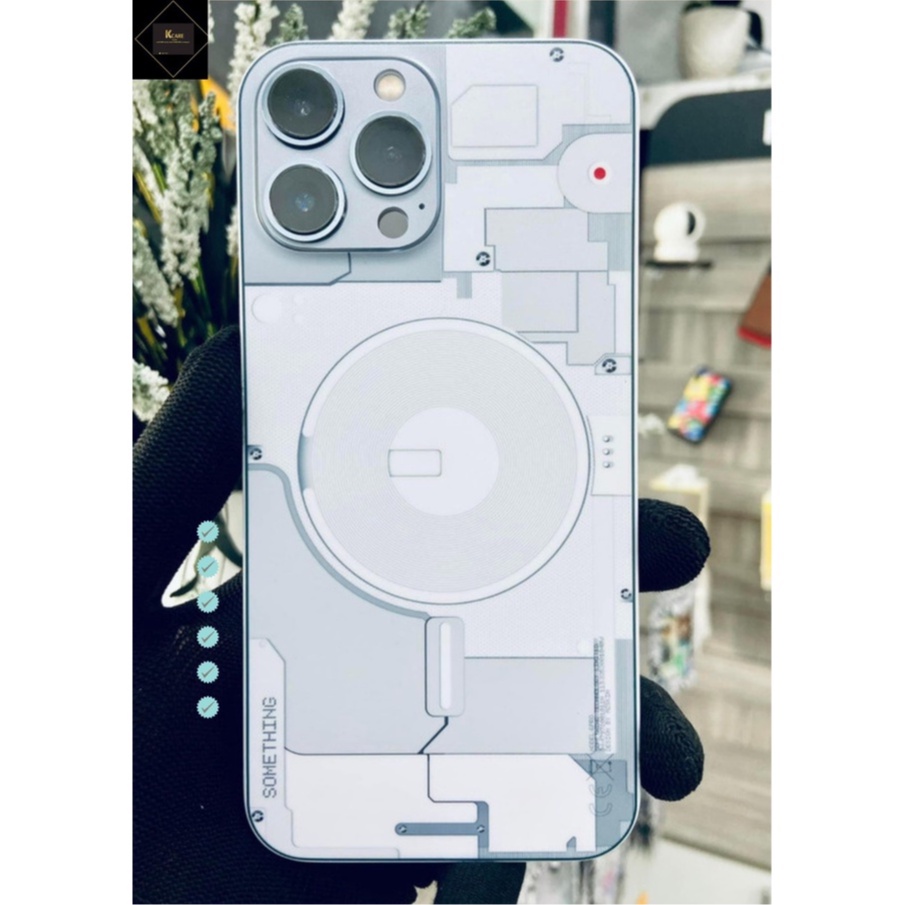 Miếng Dán Skin SOMETHING Trắng Dành Cho IPhone13 PRM / 12 PRM Film 3M Nhập Khẩu Chính Hãng, Dán Full Lưng Viền