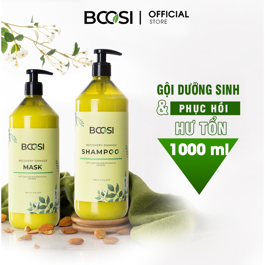 Bộ dầu gội và mặt nạ tóc Bcosi chăm sóc tóc và da đầu 1000ml