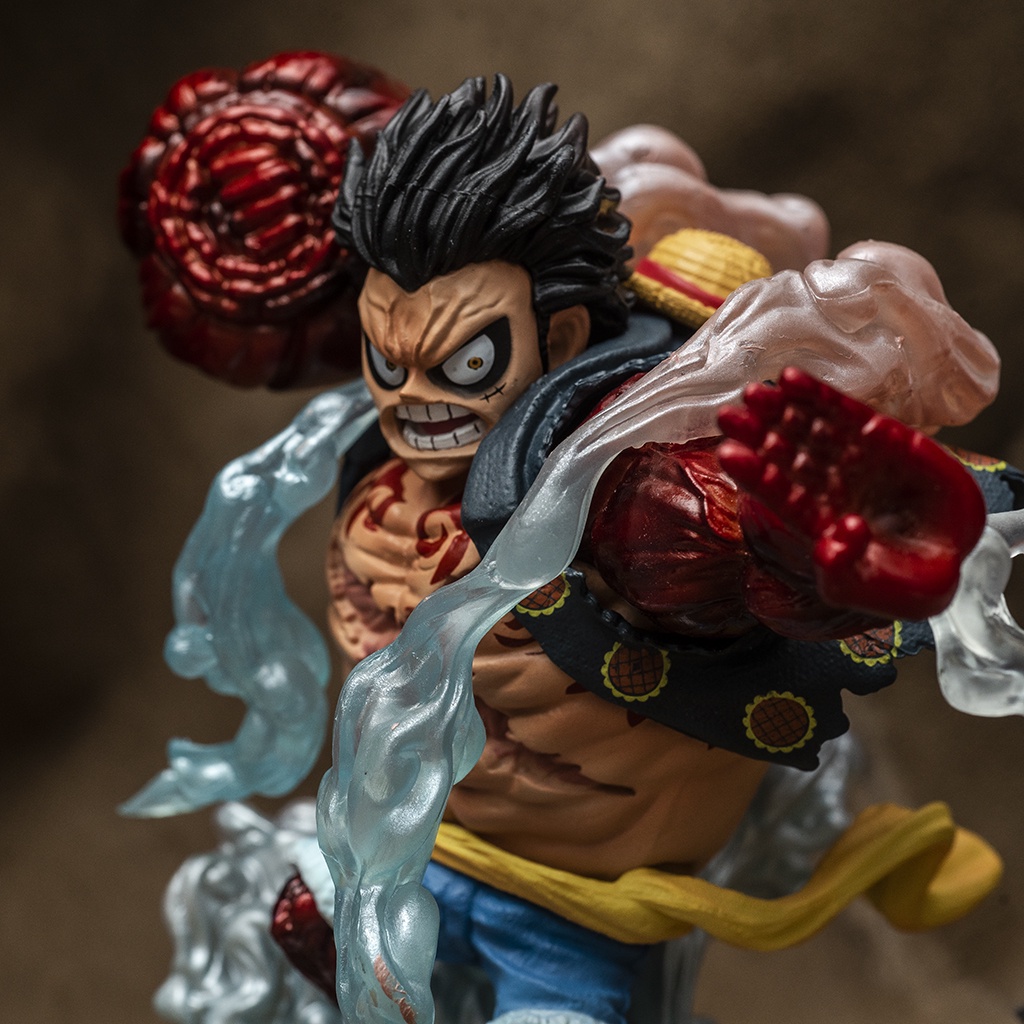 Mô hình One Piece Luffy Gear 4 Bounce Man cao 15cm, mô hình One Piece Figure Luffy băng Mũ Rơm