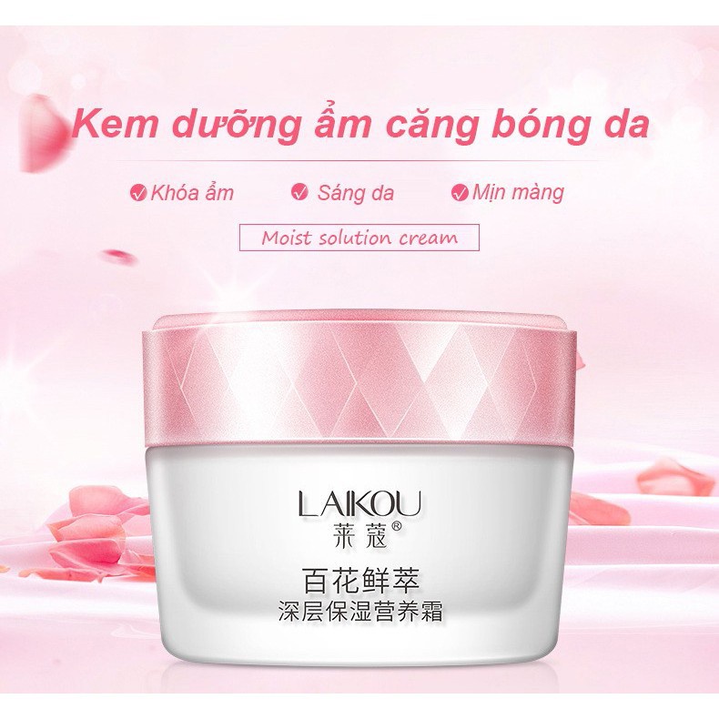 Kem Dưỡng Da Cream Cấp Ẩm Trắng Da Giúp Sáng Mịn Trẻ Hóa Làn Da Laikou Chiếu Suất Hoa Anh Đào Zentop