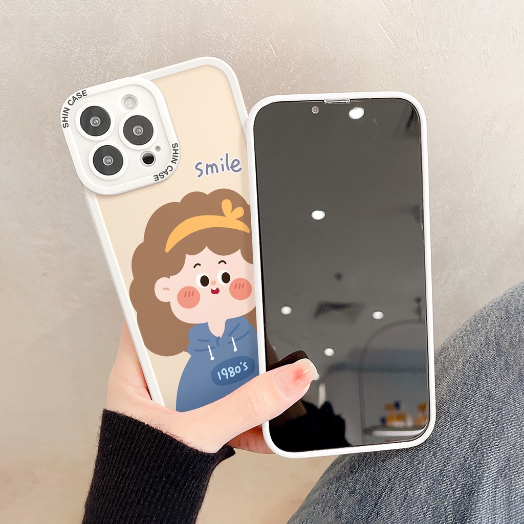 Ốp lưng Oppo A15 A15S A16 A16K A52 A92 A53 A93 A54 A55 A57 2022 A77s A74 A95 A76 A96 silicon dẻo cạnh vuông tóc xù