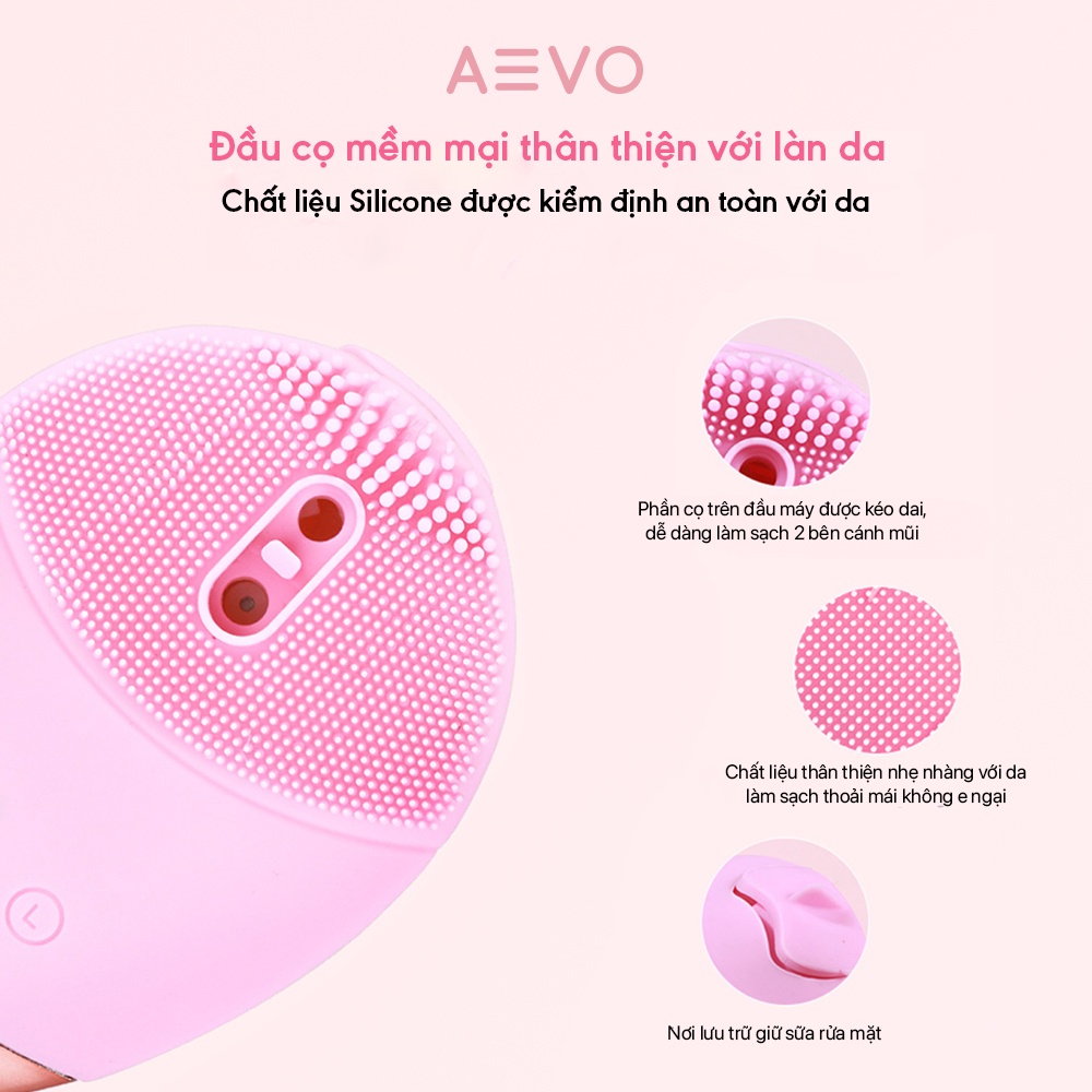 Máy rửa mặt massage AEVO Foam Cleanser tạo bọt nhanh giúp làm sạch sâu, thông thoáng lỗ chân lông, giảm mụn