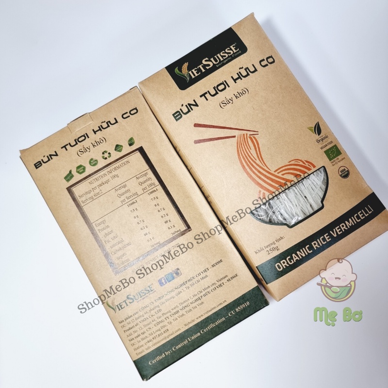 Bún tươi hữu cơ sấy khô Vietsuisse 250g